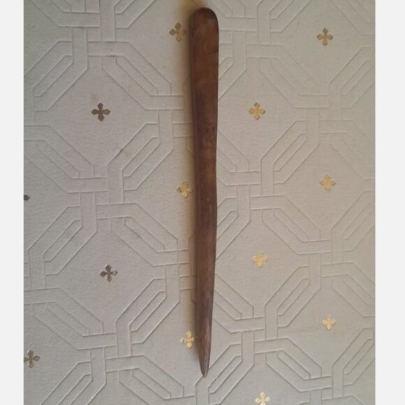 Vintage boho hair stick boho bohemian hippie hippy barrette wood wooden